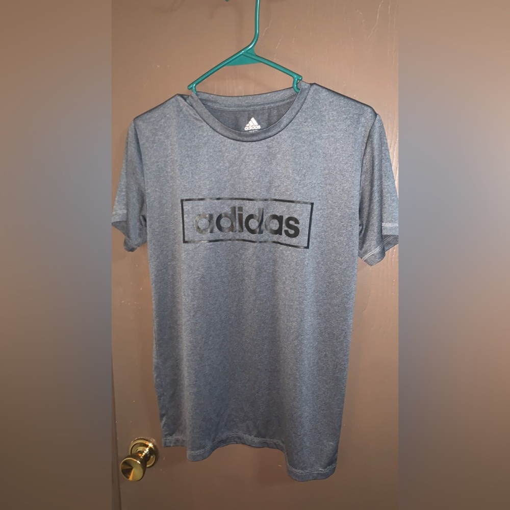 Adidas Blue Short Sleeve Tee with Iconic Logo